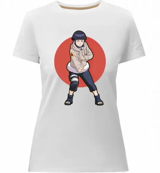 Жіноча преміум футболка Naruto Hinata Білий фото