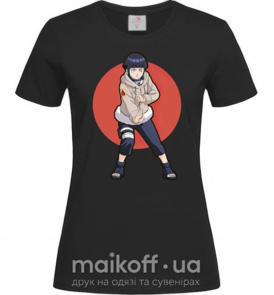 Жіноча футболка Naruto Hinata Чорний фото