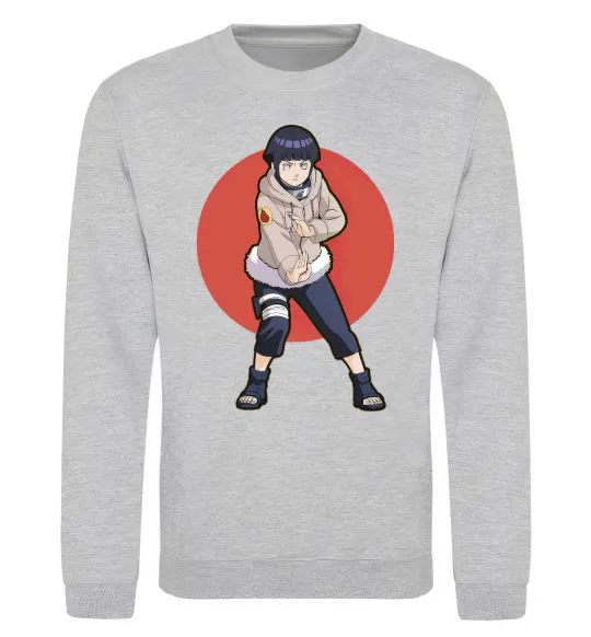 Свитшот Naruto Hinata Серый меланж фото