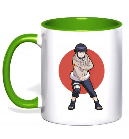 Чашка з кольоровою ручкою Naruto Hinata Зелений фото