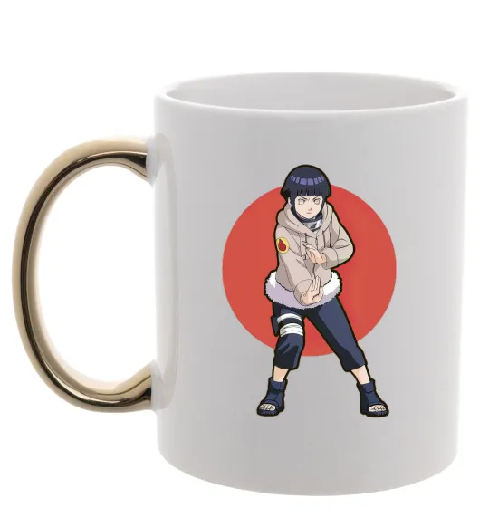 Чашка з кольоровою ручкою Naruto Hinata Золото фото