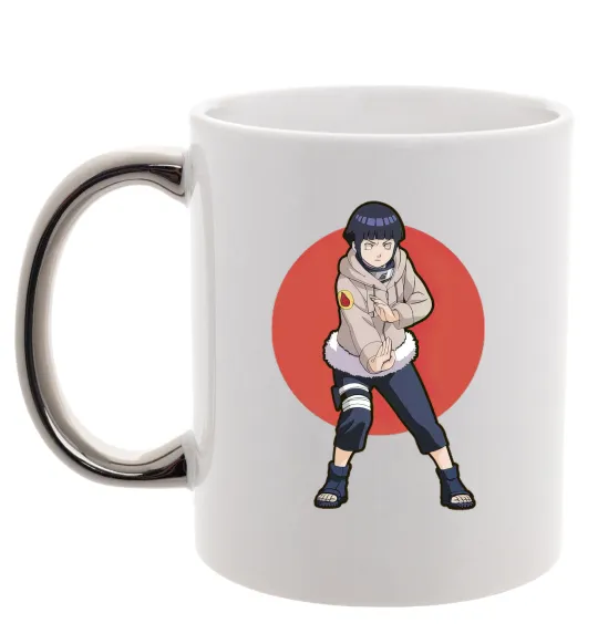 Чашка з кольоровою ручкою Naruto Hinata Срібло фото