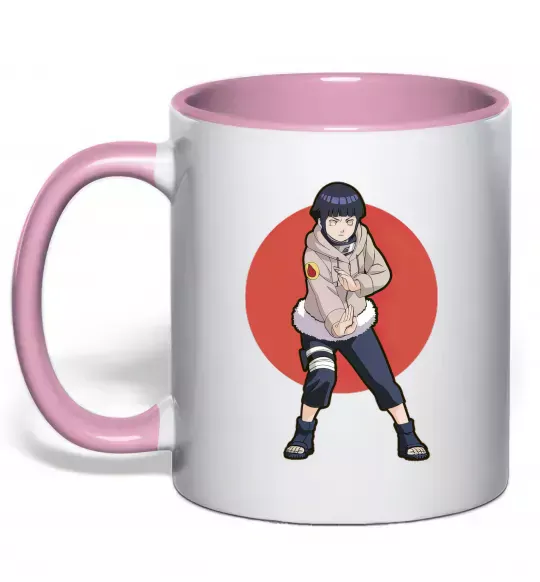 Чашка з кольоровою ручкою Naruto Hinata Ніжно рожевий фото