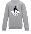 Детский Свитшот Naruto Кіба на собаці Серый меланж фото