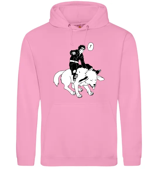 Женская толстовка (худи) Naruto Кіба на собаці Розовый фото