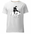 Мужская премиум футболка Naruto Кіба на собаці Белый фото