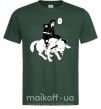 Мужская футболка Naruto Киба на собаке Темно-зеленый фото