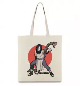 Еко-сумка Наруто Орочімару Бежевий фото