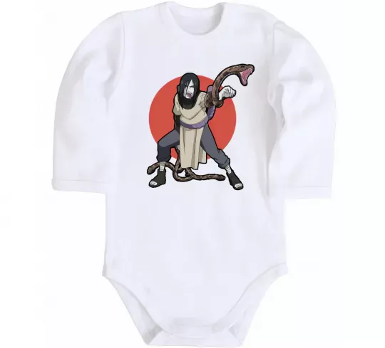 Дитячий бодік Наруто Орочімару Білий фото