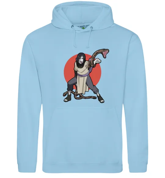 Мужская толстовка (худи) Наруто Орочімару Голубой фото