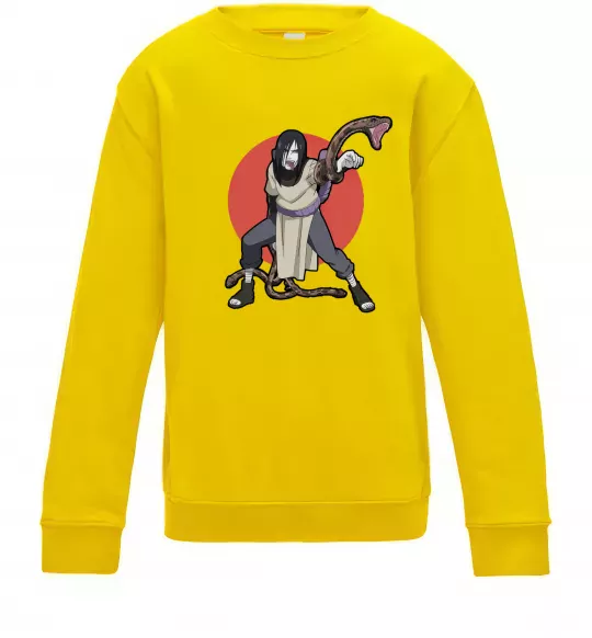 Детский Свитшот Наруто Орочімару Солнечно желтый фото