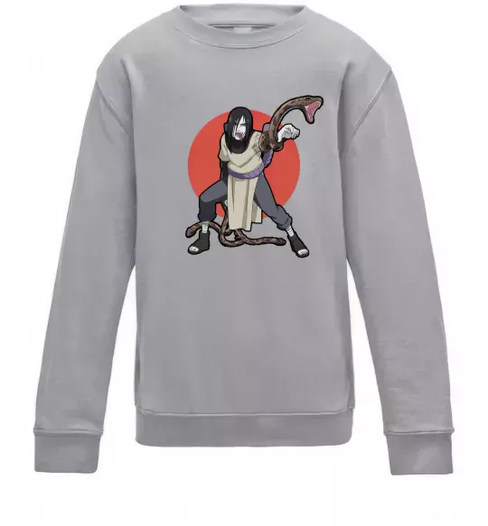 Детский Свитшот Наруто Орочімару Серый меланж фото