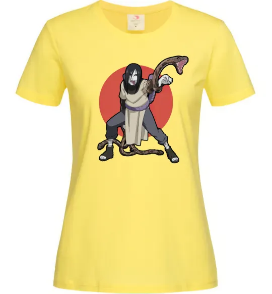Женская футболка Наруто Орочімару Лимонный фото