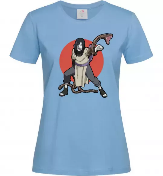 Женская футболка Наруто Орочімару Голубой фото