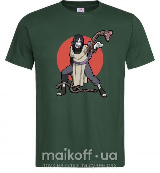 Чоловіча футболка Наруто Орочимару Темно-зелений фото