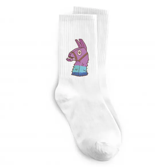 Носки Фортнайт лама Белый фото