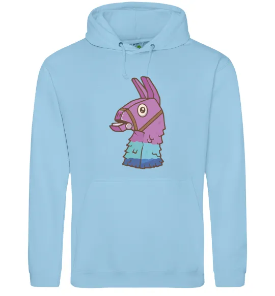 Чоловіча толстовка (худі) Фортнайт лама Блакитний фото