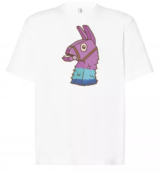 Футболка Оверсайз Фортнайт лама Белый фото