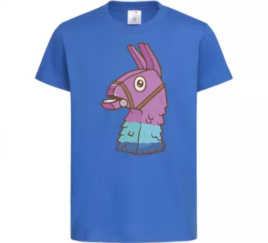 Детская футболка Фортнайт лама Ярко-синий фото