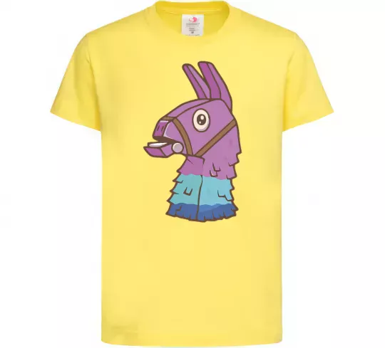 Детская футболка Фортнайт лама Лимонный фото