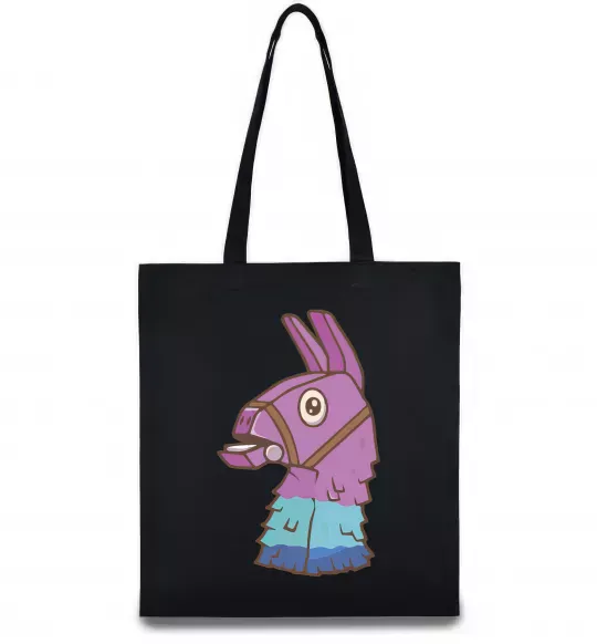 Еко-сумка Фортнайт лама Чорний фото