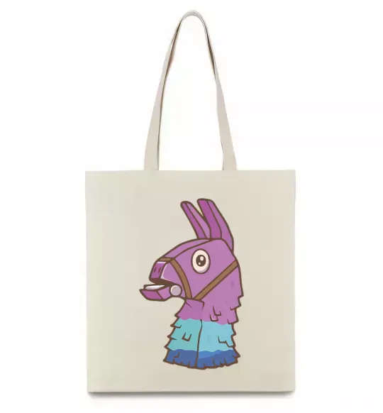 Еко-сумка Фортнайт лама Бежевий фото