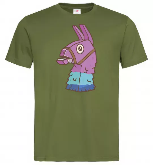 Чоловіча футболка Фортнайт лама Оливковий фото