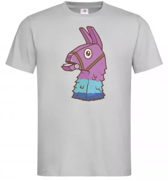 Чоловіча футболка Фортнайт лама Сірий фото