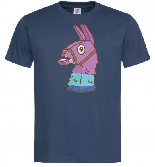 Чоловіча футболка Фортнайт лама Темно-синій фото