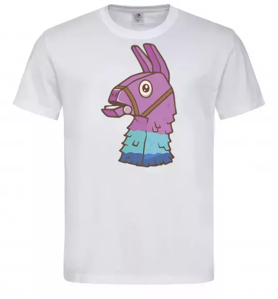 Чоловіча футболка Фортнайт лама Білий фото