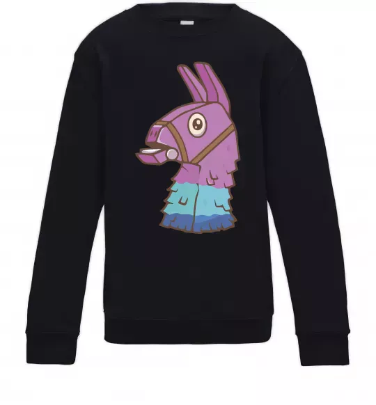 Детский Свитшот Фортнайт лама Черный фото