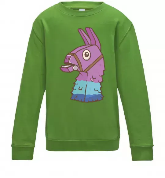 Детский Свитшот Фортнайт лама Лаймовый фото