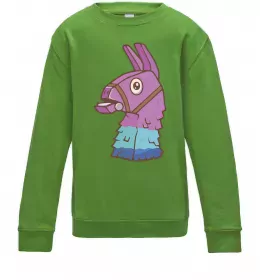 Дитячий світшот Фортнайт лама Лаймовий фото