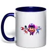 Чашка с цветной ручкой Brawl Stars персонажи Глубокий темно-синий фото