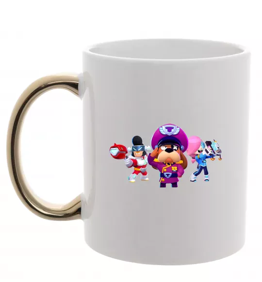 Чашка с цветной ручкой Brawl Stars персонажи Золото фото