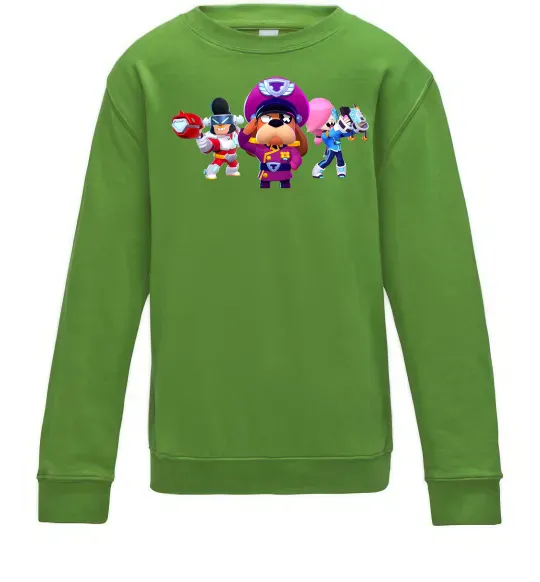 Детский Свитшот Brawl Stars персонажи Лаймовый фото