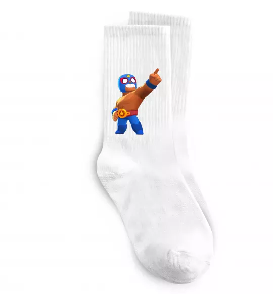 Носки Brawl Stars El Primo Белый фото