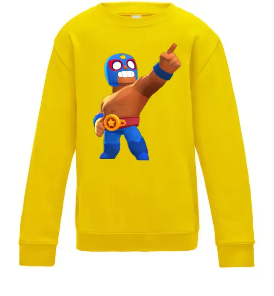 Дитячий світшот Brawl Stars El Primo Сонячно жовтий фото