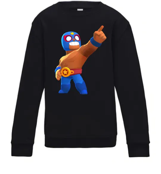 Дитячий світшот Brawl Stars El Primo Чорний фото