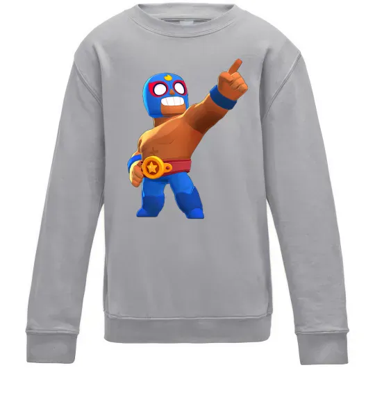 Дитячий світшот Brawl Stars El Primo Сірий меланж фото