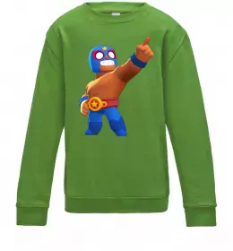 Детский Свитшот Brawl Stars El Primo Лаймовый фото
