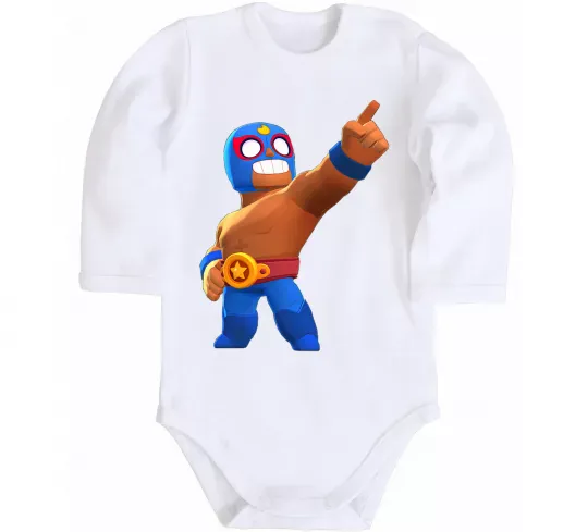 Дитячий бодік Brawl Stars El Primo Білий фото