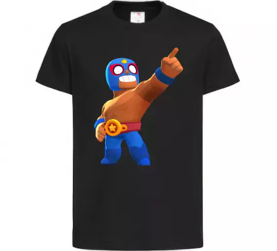 Детская футболка Brawl Stars El Primo Черный фото