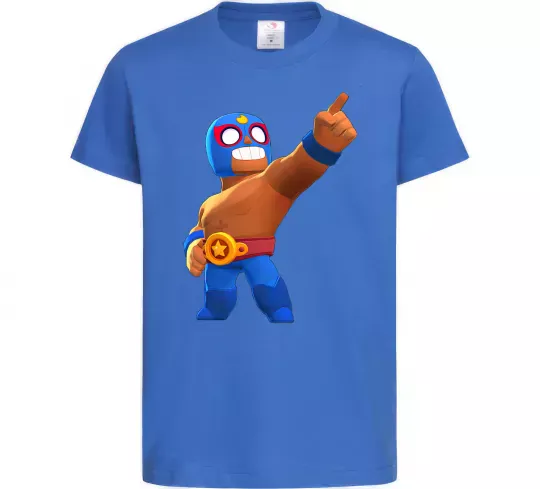Детская футболка Brawl Stars El Primo Ярко-синий фото