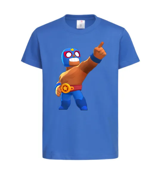 Дитяча футболка Brawl Stars El Primo Яскраво-синій фото