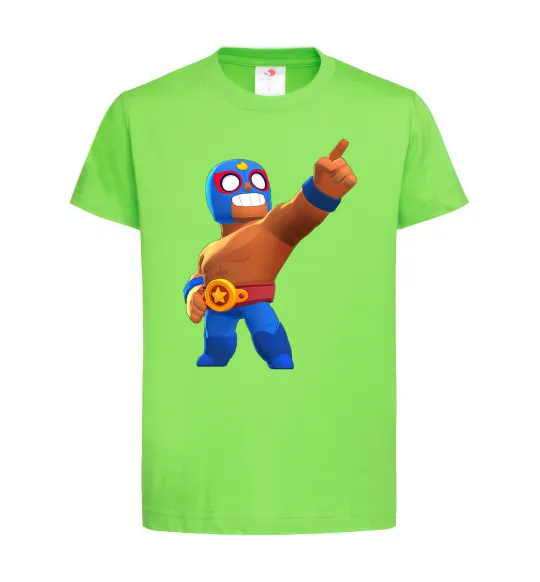 Дитяча футболка Brawl Stars El Primo Лаймовий фото