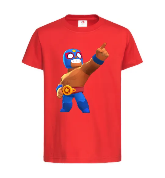 Дитяча футболка Brawl Stars El Primo Червоний фото