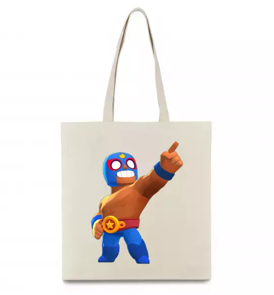 Еко-сумка Brawl Stars El Primo Бежевий фото