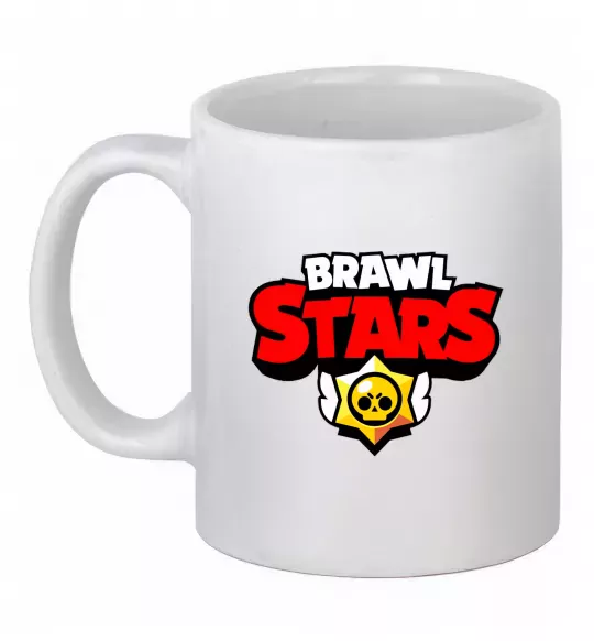 Чашка керамическая Brawl Stars logo Белый фото