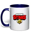 Чашка с цветной ручкой Brawl Stars logo Глубокий темно-синий фото